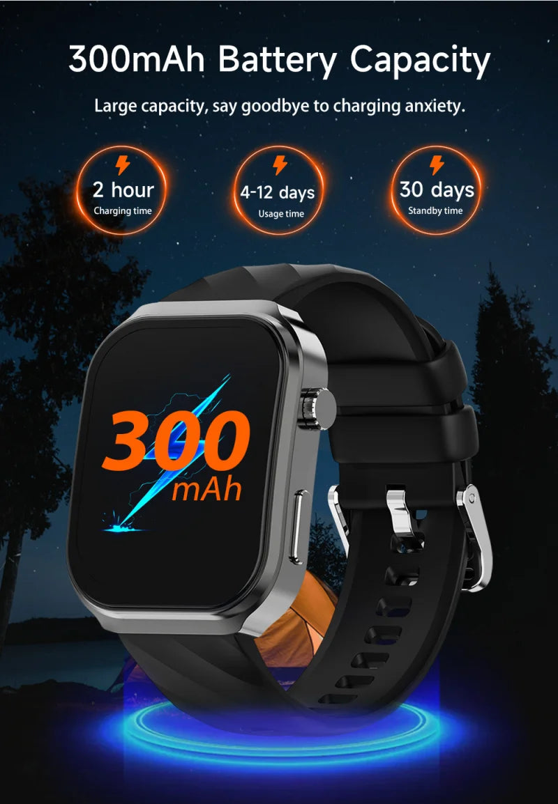 Curved Screen Smart Watch Bluetooth Voice Call Sports Waterproof Fitness Bracelet Wristwatch Clock Smartwatch Heartrate Watch - Chic Cart