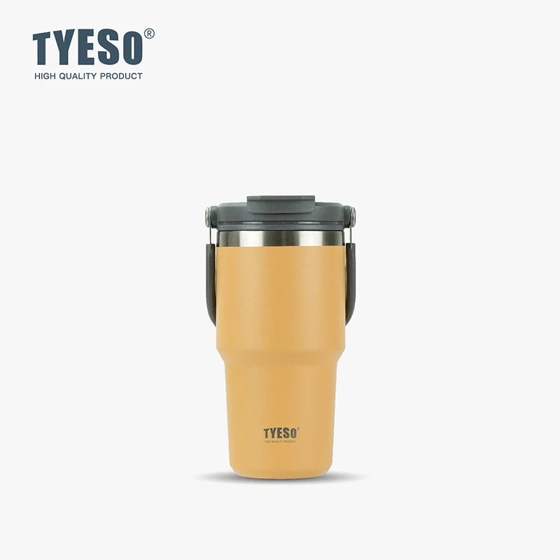 Tyeso Stainless Steel Coffee Cup 8826 Double-layer Insulation Large Capacity Cold And Hot Travel Cup Vacuum Thermos Bottle - Chic Cart