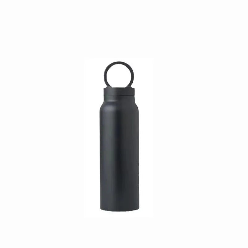 An insulated water bottle with magnetic cell phone holder, thickened portable outdoor sports/travel hydration heat preservation - Chic Cart