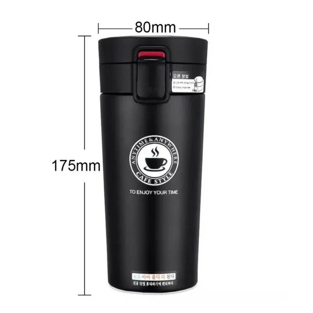 500ML Coffee Mug Stainless Steel Water Bottle Thermos Leak-proof Vacuum Flask Double Wall Thermos Water Bottle Coffee Cup - Chic Cart