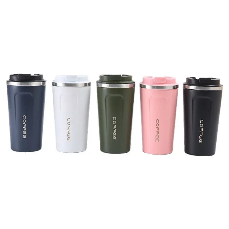 Stainless Steel Coffee Cup 380/510ML Thermos Mug Leak-Proof Thermos Travel Thermal Vacuum Flask Insulated Cup Water Bottle - Chic Cart