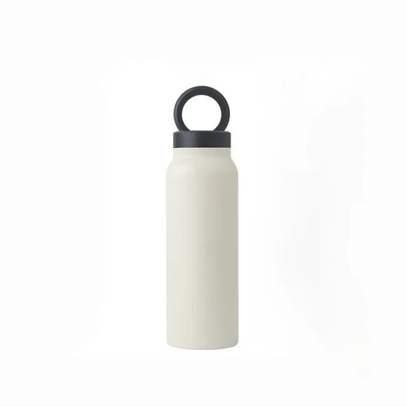 An insulated water bottle with magnetic cell phone holder, thickened portable outdoor sports/travel hydration heat preservation - Chic Cart