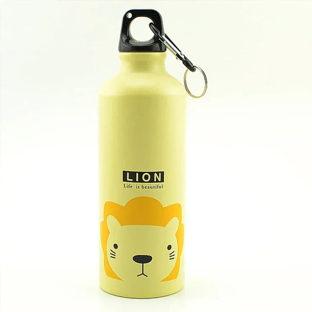 Aluminium Cartoon Sports Mug Cartoon Image Children's Water Cup Stainless Steel Water Bottle with Lid Insulated Mug Coffee Mug - Chic Cart