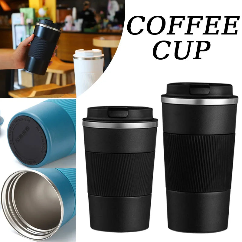 Stainless Steel Coffee Cup 1pc Outdoor Double Layer Vacuum Portable Insulation Cup Leak-Proof Non-Slip Car Vacuum FlaskVIE LENTE - Chic Cart