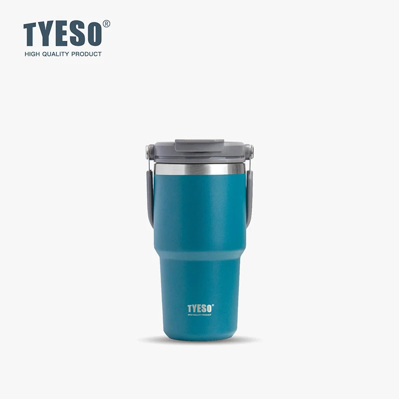 Tyeso Stainless Steel Coffee Cup 8826 Double-layer Insulation Large Capacity Cold And Hot Travel Cup Vacuum Thermos Bottle - Chic Cart