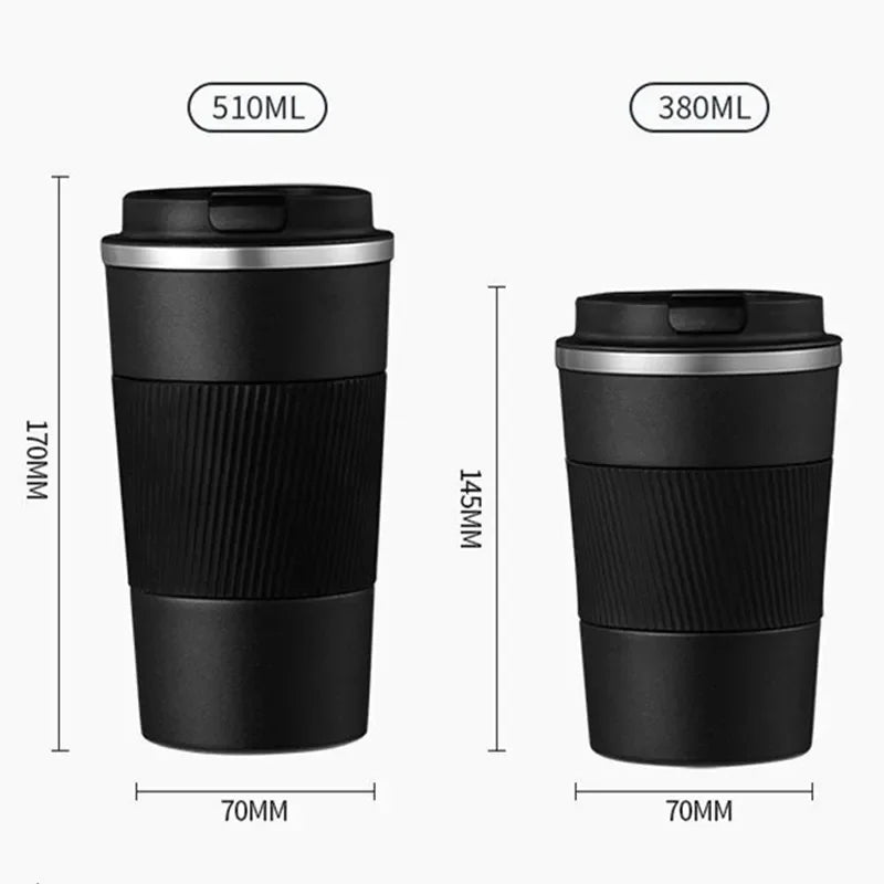 Stainless Steel Coffee Cup 1pc Outdoor Double Layer Vacuum Portable Insulation Cup Leak-Proof Non-Slip Car Vacuum FlaskVIE LENTE - Chic Cart