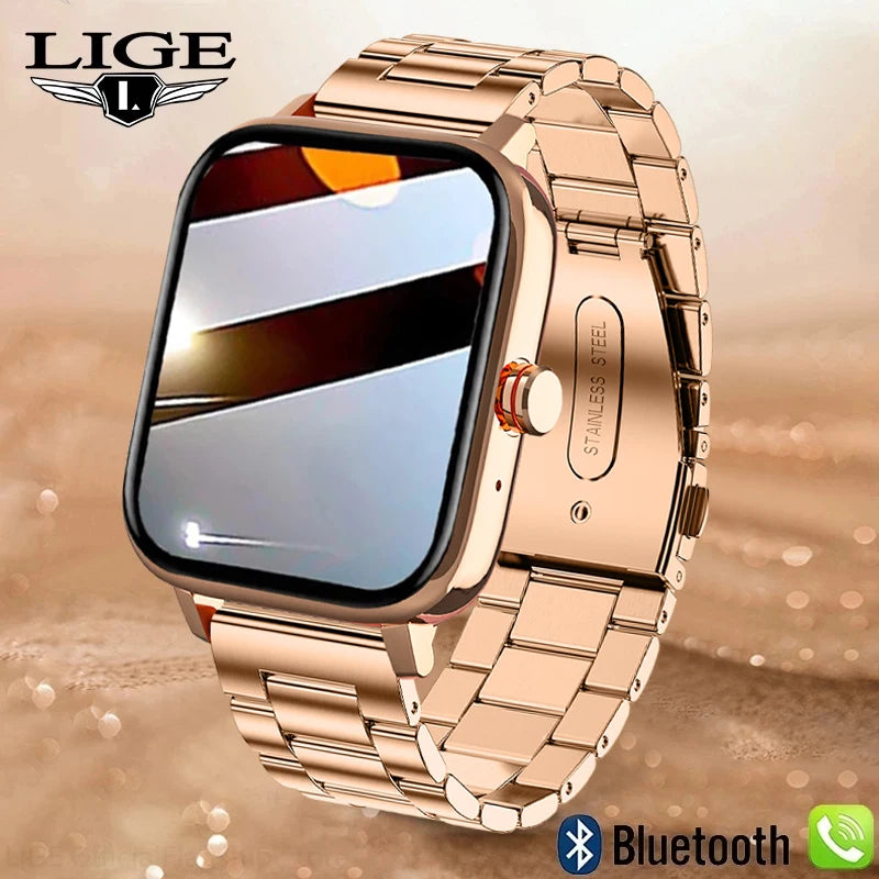 LIGE 2023 Bluetooth Call Smart Watch Men 1.69 Inch Full Touch Sport Fitness Watch Heart Rate Waterproof Men Smartwatch Women+Box - Chic Cart