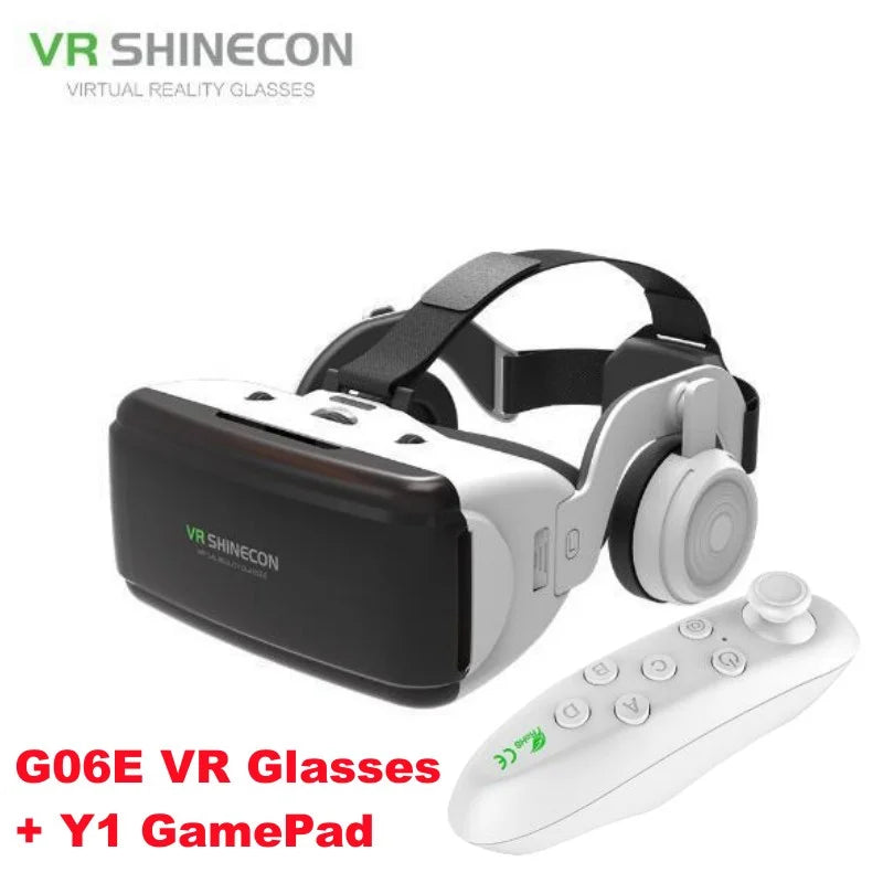 Virtual Reality VR Glasses IMAX Huge Screen 3D Glasses Google Cardboard Box VR Helmet for 4.5-6.53" Phone,Support Game Joysticks - Chic Cart