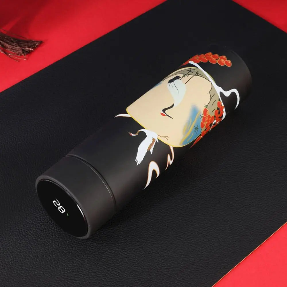 Vacuum Flasks LED Display Miniature Water Bottle Chinese Style Thermos cup Intelligent Temperature Display Premium Travel  Mug - Chic Cart