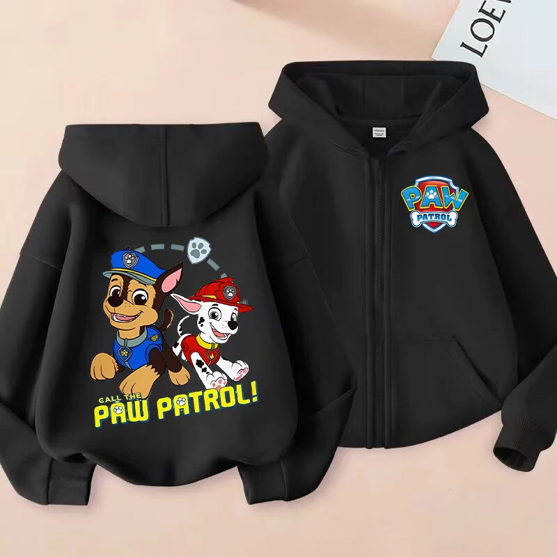 New Paw Patrol Kids Zip-up Hoodie Cartoon Anime Hoodies Winter Boys Girls Casual Warm Coat Jackets Autumn Children's Clothing - Chic Cart