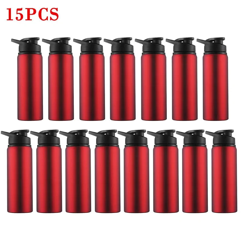 15PCS Stainless Steel Water Bottle Bicycle Riding Drinking Water Bottle Outdoor Sport Travel Mug Metal Stainless Steel Bottle - Chic Cart