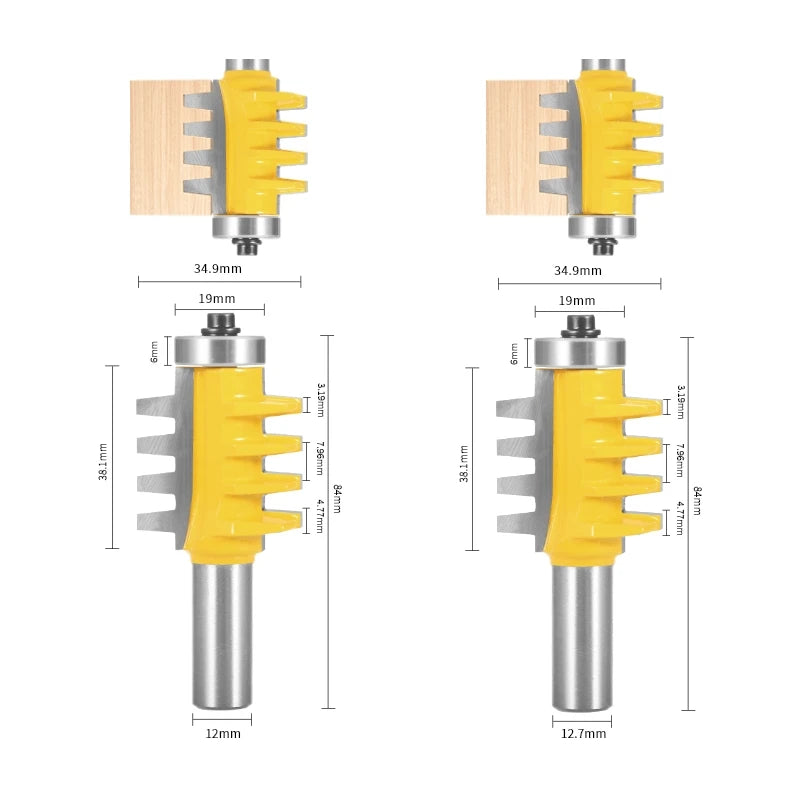 YUSUN Joint Bit Router Bit Alloy Tungsten Carbide Cutters Woodworking Milling Cutter For Wood Bit Face Mill End Mill Tools