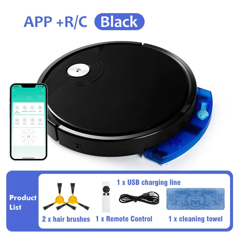 APP/Remote Control High Suction Anti-fall Vacuum Cleaner With Water Tank Wet And Dry USB Charging Intelligent Sweeping Robot - Chic Cart