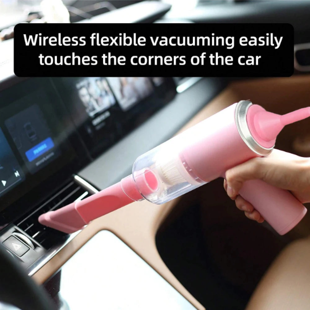 Car Vacuum Cleaner Strong Suction Powerful Mini Cleaning Machines Portable Wireless Handheld Air Blowers Household Appliances - Chic Cart