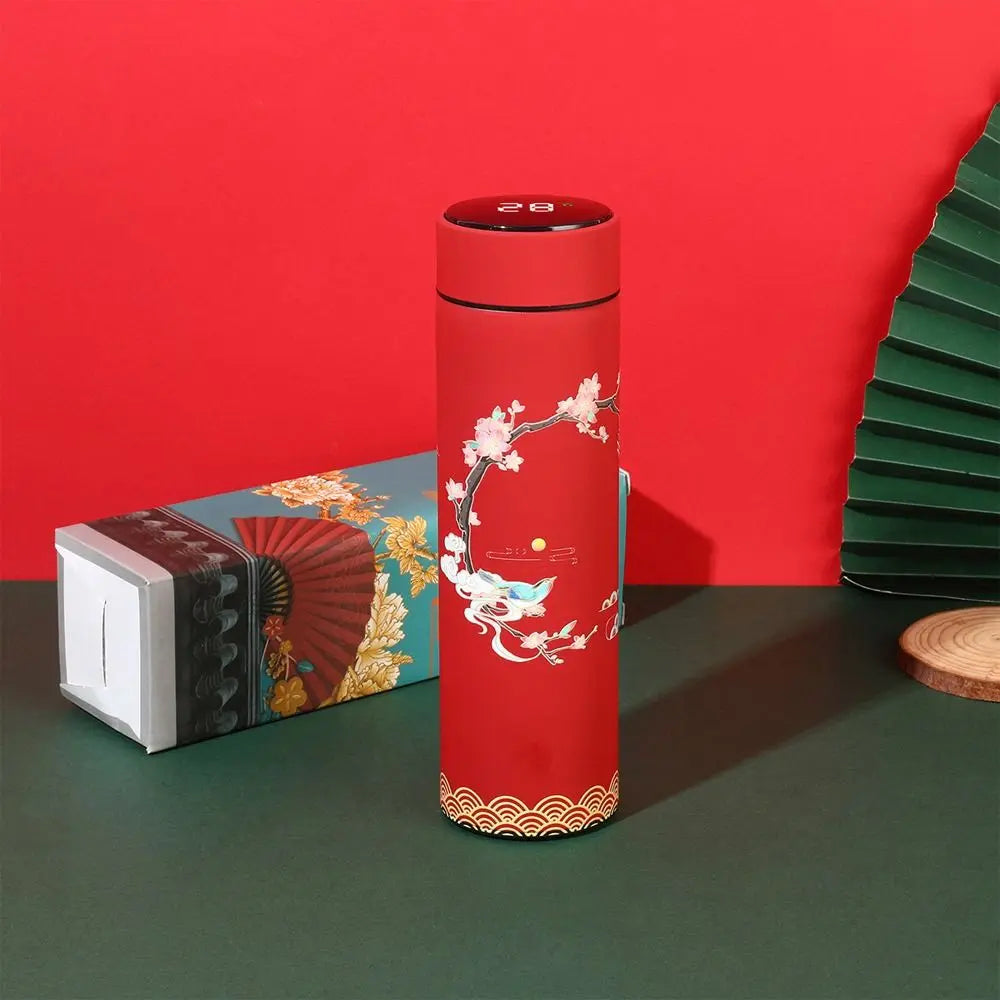 Vacuum Flasks LED Display Miniature Water Bottle Chinese Style Thermos cup Intelligent Temperature Display Premium Travel  Mug - Chic Cart