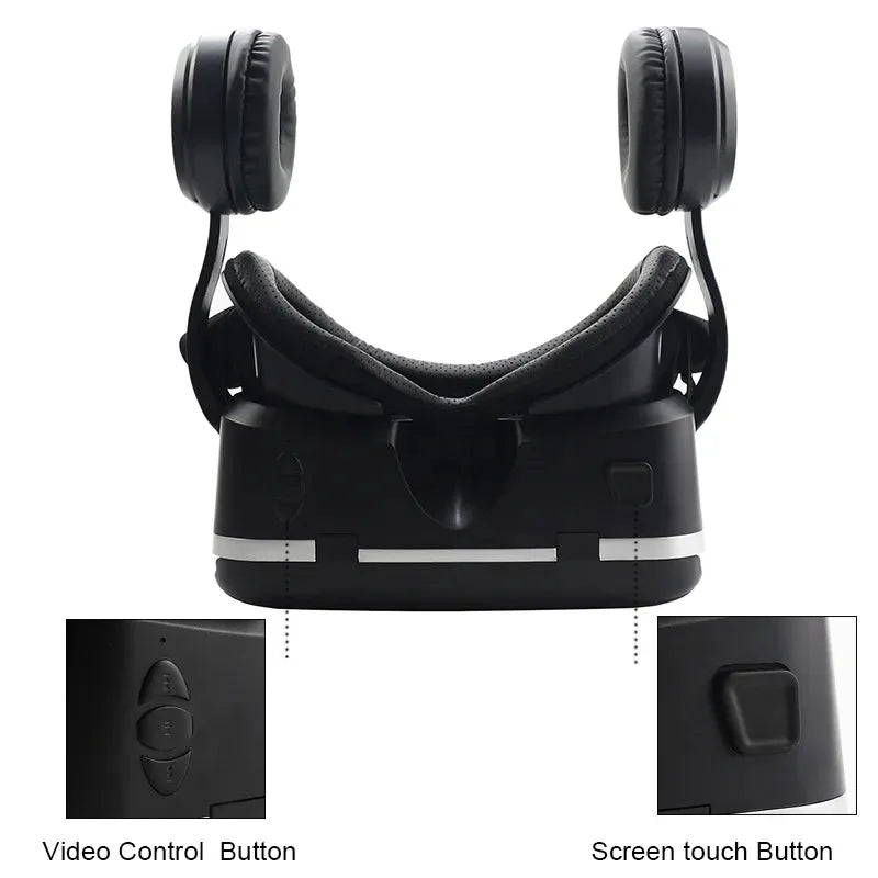 VR Shinecon 6.0 Headphone Version 3D Virtual Reality Stereo Helmet VR Headset with Remote Control for IOS Android - Chic Cart