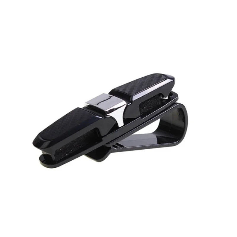 Car Mounted Glasses Frame sun visor 180 Degree Rotation Multifunctional Carbon fiber Car Glasses Clip Double Headed Clip Board