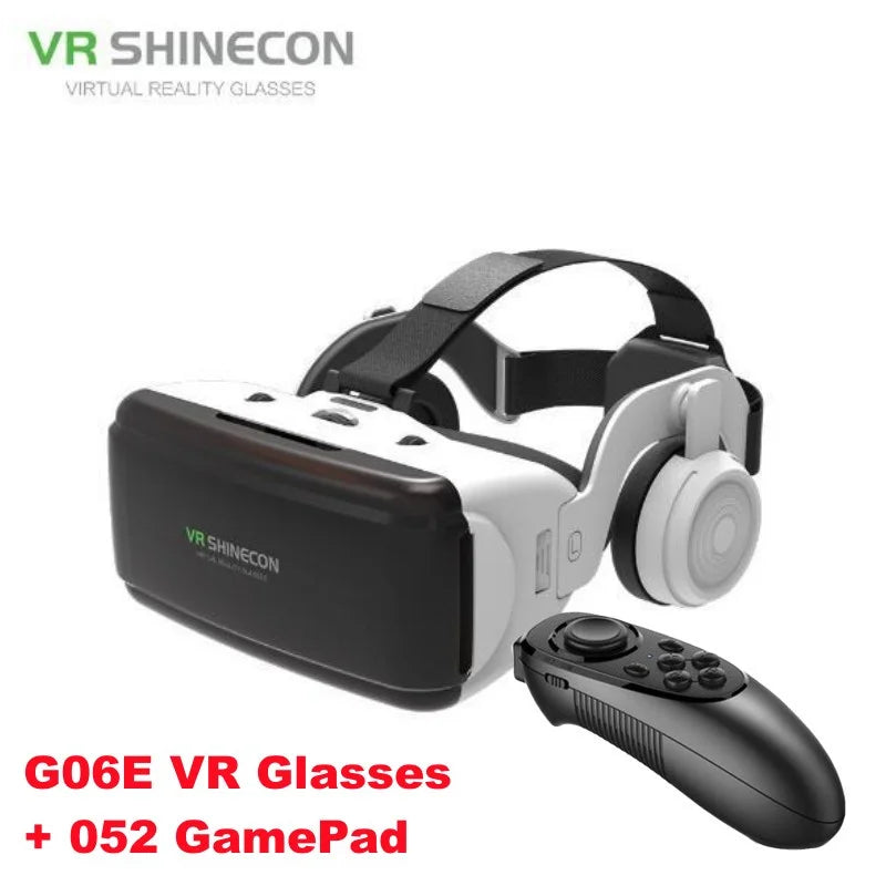 Virtual Reality VR Glasses IMAX Huge Screen 3D Glasses Google Cardboard Box VR Helmet for 4.5-6.53" Phone,Support Game Joysticks - Chic Cart