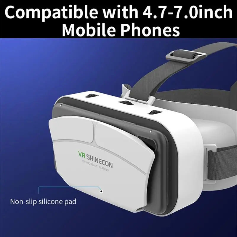 VR Virtual Reality 3D Glasses Box Stereo VR Comfortable Headset Helmet For 4.5-7.0 Inch Screen Smartphone For Watching Movies - Chic Cart