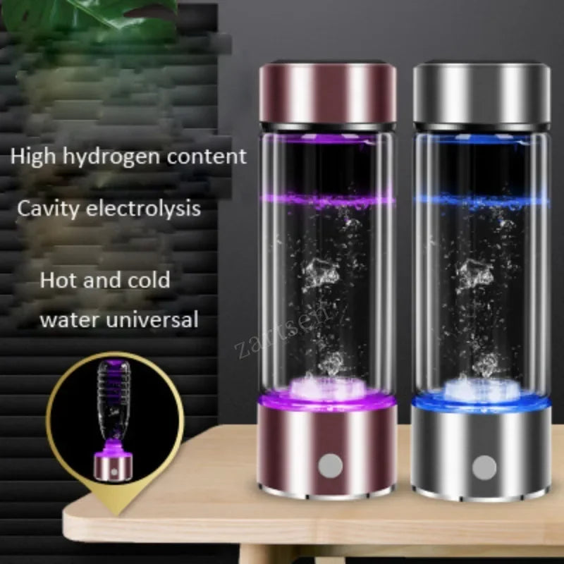 SPE/PEM Portable Hydrogen Generator Water Filter Ionizer Pure H2 Rich Hydrogen alkaline Bottle Electrolysis Drink Hydrogen - Chic Cart