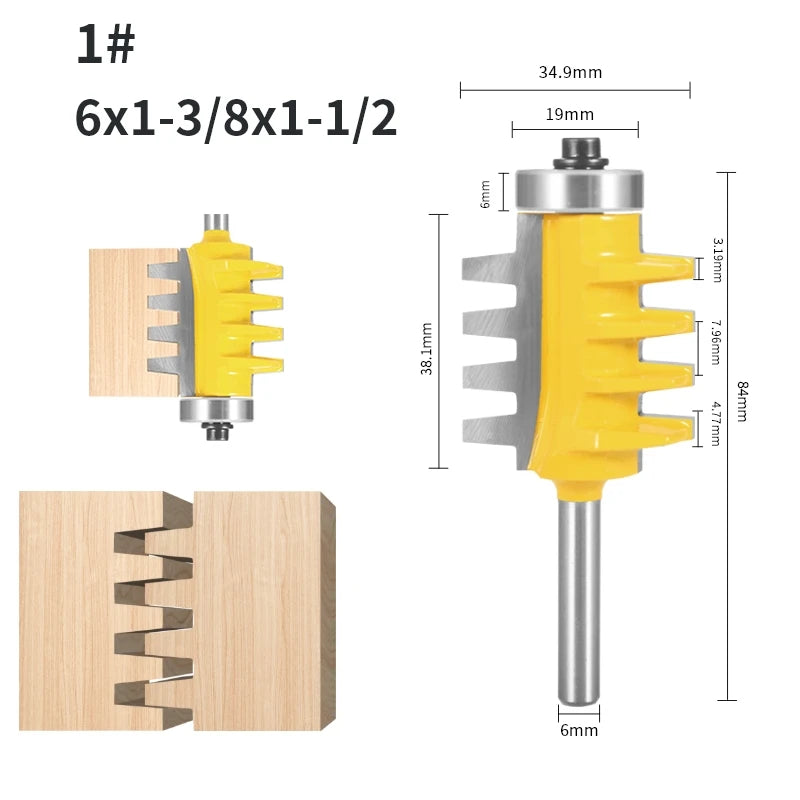 YUSUN Joint Bit Router Bit Alloy Tungsten Carbide Cutters Woodworking Milling Cutter For Wood Bit Face Mill End Mill Tools