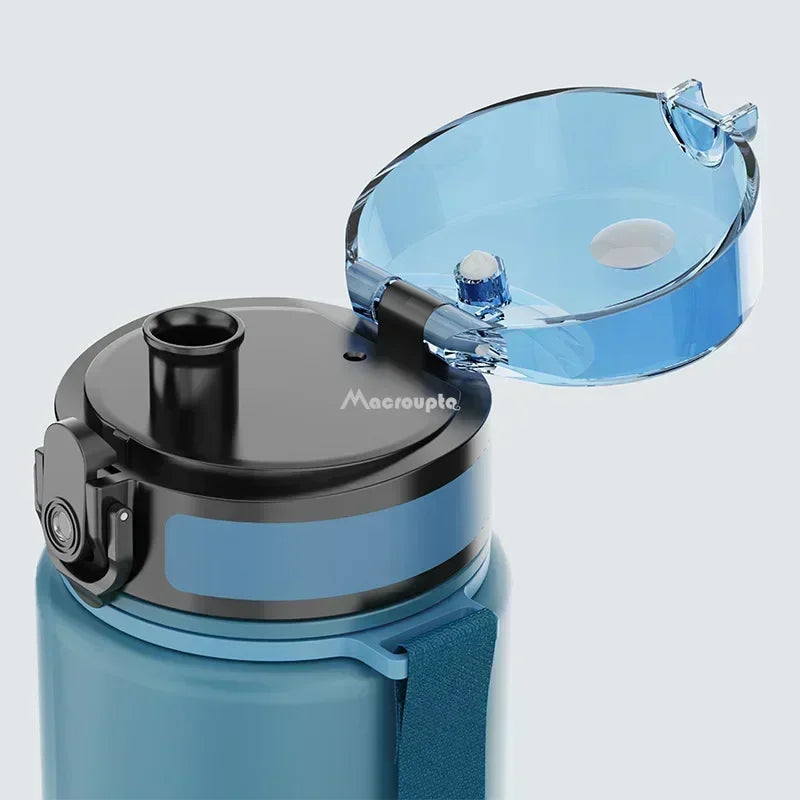 1 Liter Large Capacity Sports Water Bottle Leak Proof Colorful Plastic Cup Drinking Outdoor Travel Portable Gym Fitness Jugs - Chic Cart