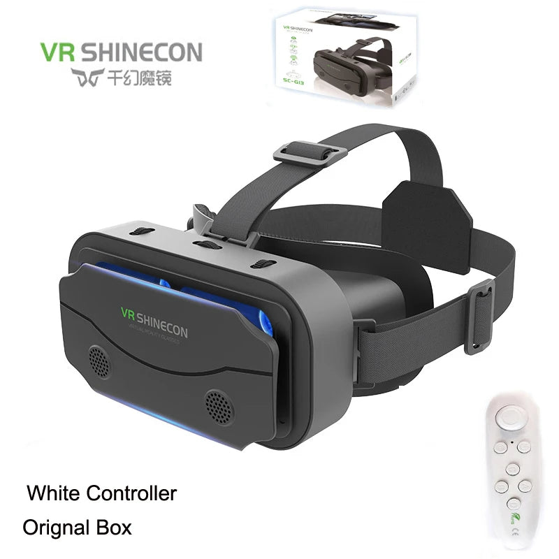 SHINECON 3D Helmet VR Glasses 3D Glasses Virtual Reality Glasses VR Headset For Google cardboard 5-7' Mobile with original box - Chic Cart