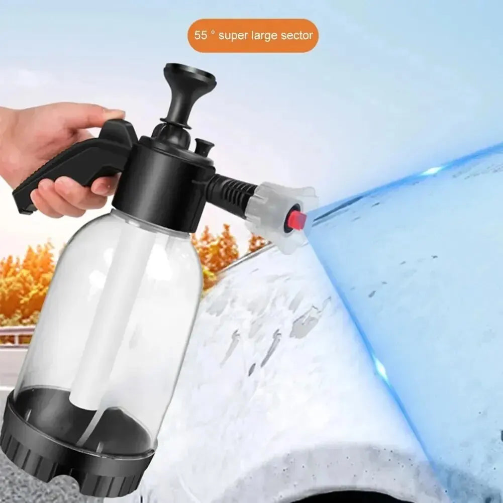 2L Foam Sprayer Car Wash Hand-held Foam Watering Can Air Pressure Sprayer Plastic Disinfection Water Bottle Car Cleaning Tools - Chic Cart