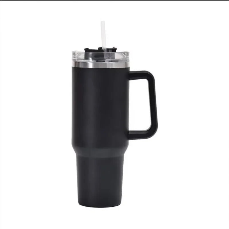 40oz 1200ML High Quality Insulated Tumbler with Handle Straw Double Wall Thermal Iced Travel Cup Coffee Cup Perfect Gift - Chic Cart