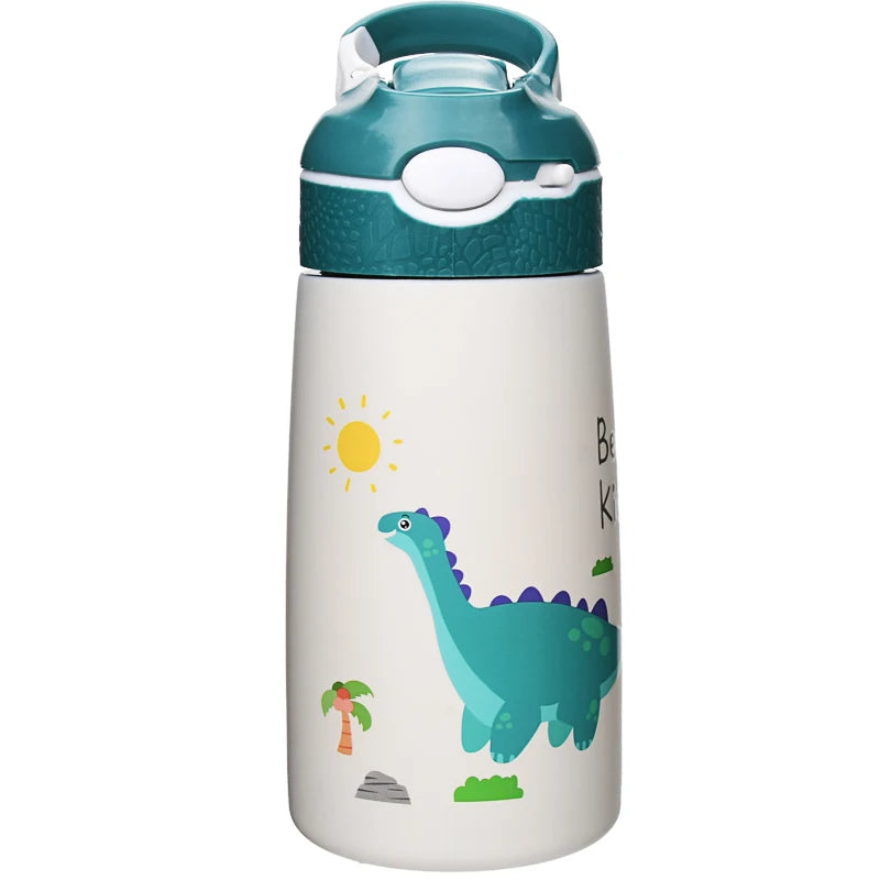 400ML Children Thermos Water Bottle Kids Thermos Mug Baby Duck Billed Straw 316 Stainless Steel Vacuum Flasks Tumbler Thermo Cup - Chic Cart