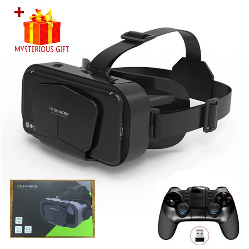 3D Virtual Reality VR Glasses For Phone Mobile Smartphones 7 Inch Headset Helmet With Controllers Game Wirth Real Viar Goggles - Chic Cart