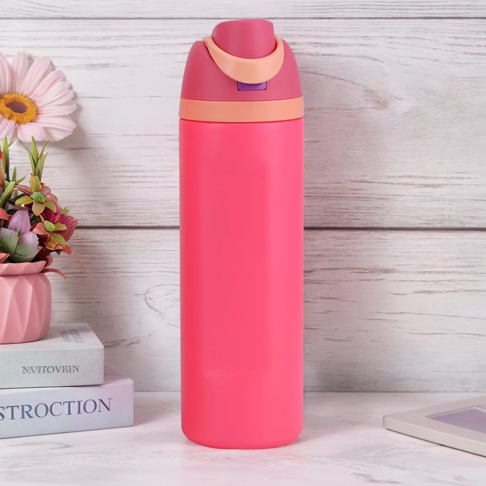 19/24/32oz Insulated Tumbler with Straw Double Layer Vacuum Insulated Cup 304 Stainless Steel Sports Water Bottle Water Bottle - Chic Cart