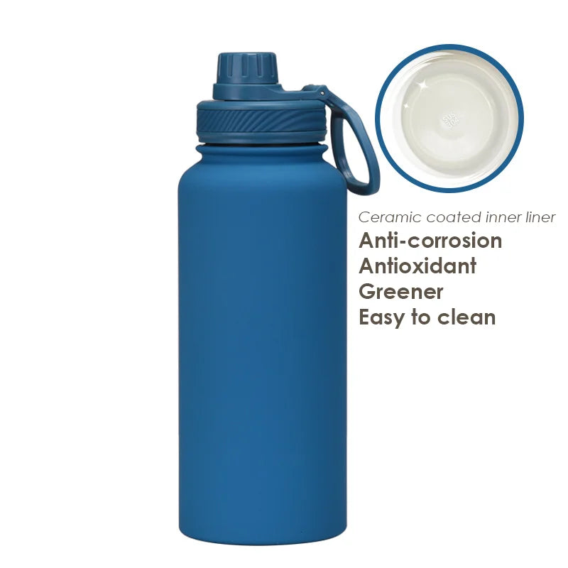 PuraCool Personalised Water Bottle | 1000ml Customised Thermal Flask | Ceramic Anti-corrosion Coating Tumbler - Chic Cart