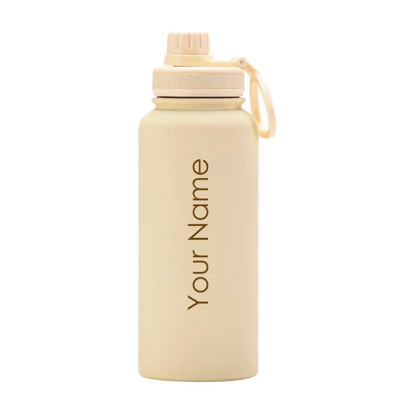 PuraCool Personalised Water Bottle | 1000ml Large Capacity Tumbler | Customised Thermal Flask | Perfect Gift - Chic Cart