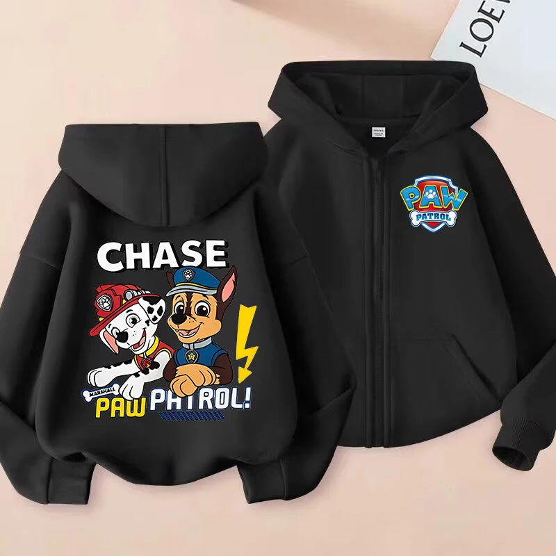 New Paw Patrol Kids Zip-up Hoodie Cartoon Anime Hoodies Winter Boys Girls Casual Warm Coat Jackets Autumn Children's Clothing - Chic Cart