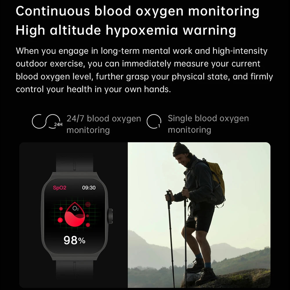 New AMOLED Smart Watch 1.96inch 3D Flexible Curved Screen Bluetooth Call Heart Rate NFC Waterproof Smartwatch For Android IOS - Chic Cart