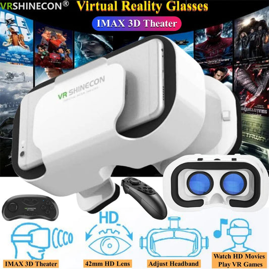 G05 MINI VR Glasses IMAX 3D Movies Virtual Reality Glasses Google Cardboard Box VR Helmet for 4.5-6" Phone,Support Game Joystick - Chic Cart