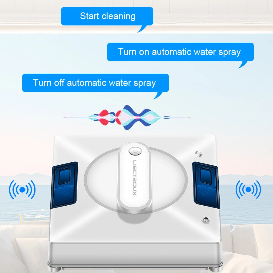 Robot Window Cleaner Liectroux YW509, 2-Way Water Spray,Home Glass Floor Window Robot Vacuum Cleaner,Strong Vacuum,Smart Memory - Chic Cart