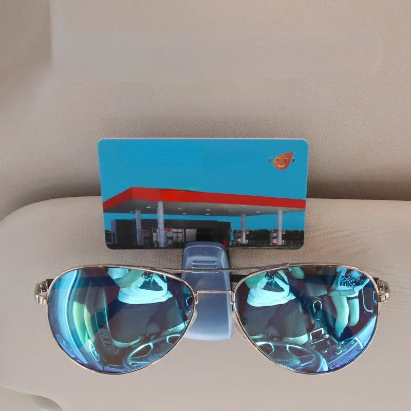 Car Sun Visor Glasses Clip Multifunctional Sunglasses Business Cards Tickets Holder Eyeglasses Mount Box Car Accessories