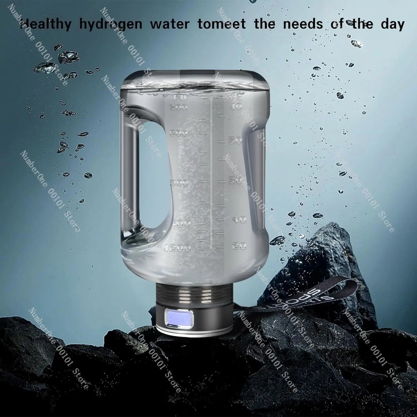 SPE/PEM Technology New Portable Hydrogen Water Bottle 2500Ppb Pure Hydrogen-Rich Concentration - Chic Cart