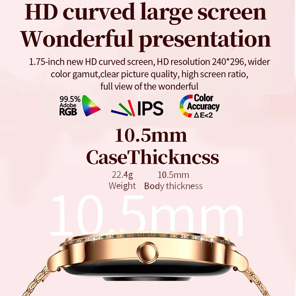 New For HUAWEI FIT3 Smart Watch Women 1.75" HD Display Heart Rate Sport Fitness IP68 Waterproof BT Call Smartwatch For Lady Gift - Chic Cart