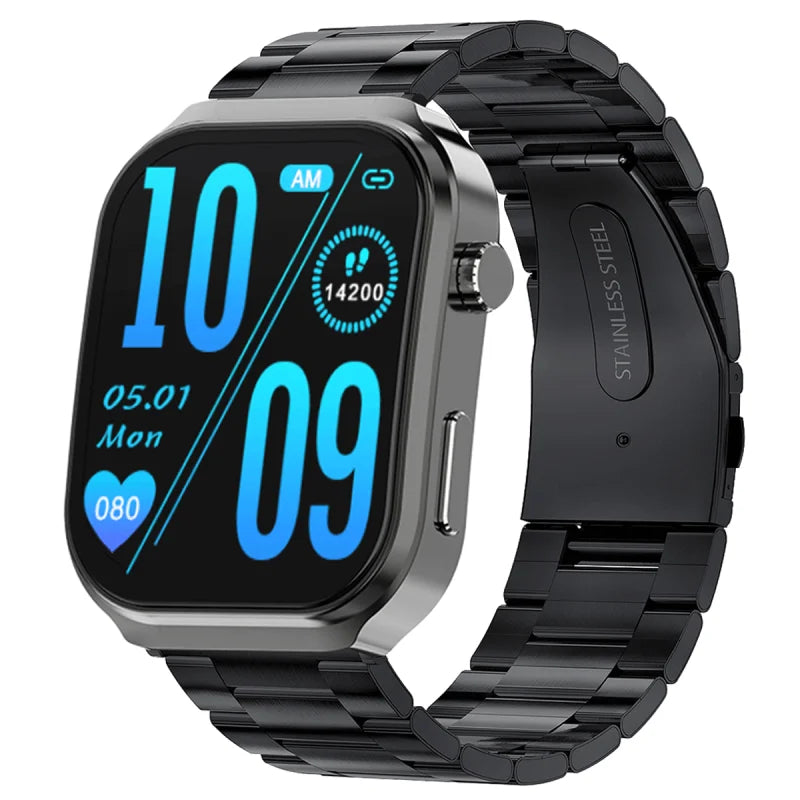 Curved Screen Smart Watch Bluetooth Voice Call Sports Waterproof Fitness Bracelet Wristwatch Clock Smartwatch Heartrate Watch - Chic Cart