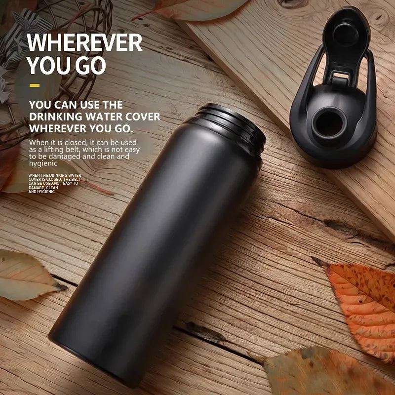 Portable Stainless Steel Water Bottle Bicycle Riding Drinking Water Bottle Outdoor Sport Travel Mug Metal Stainless Steel Bottle - Chic Cart