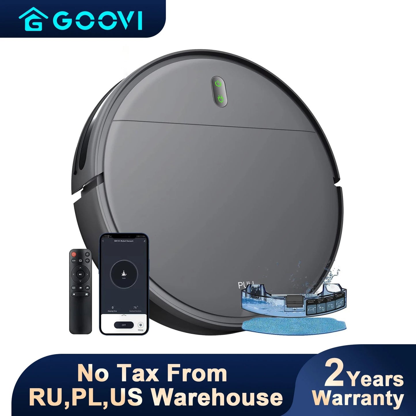 GOOVI BR151 Robot Vacuum Cleaner 6000Pa Strong Suction 2500mAh Battery 3in1 Mopping Sweeping Suction Smart Home Support Wifi Chic Cart Online Shopping Affordable Prices Gaming Monitors Australia Graphic Cards for Sale Clothing and Shoes OnlineKitchen Accessories StorePet Supplies AustraliaPhone Accessories OnlineElectric ScootersVR Headsets for GamingWatches Online StoreSecure PaymentsInternational ShippingAustralian Online StoreShop Electronics and Fashion