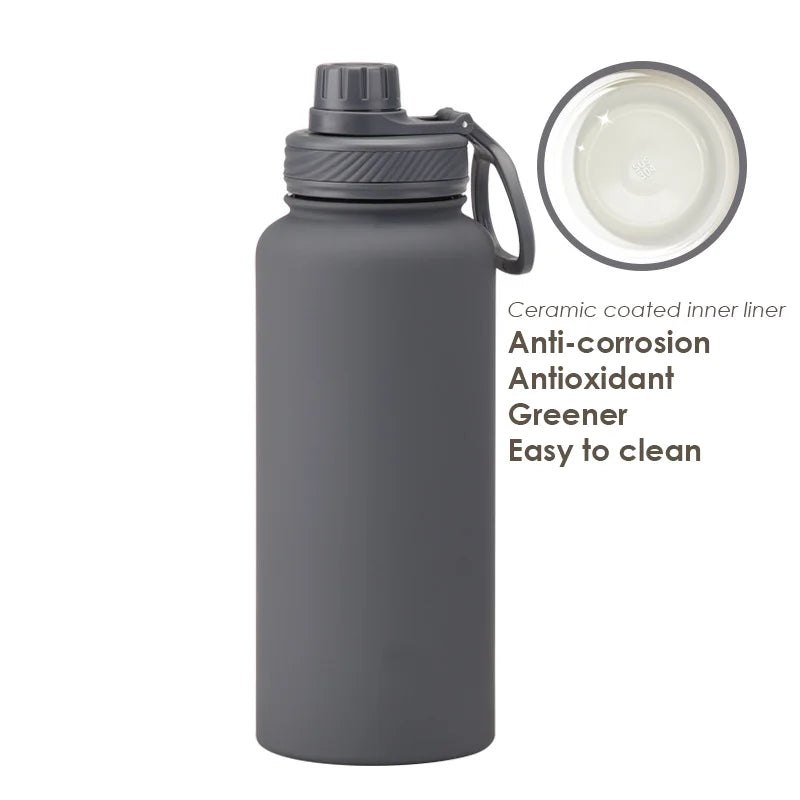 PuraCool Personalised Water Bottle | 1000ml Customised Thermal Flask | Ceramic Anti-corrosion Coating Tumbler - Chic Cart