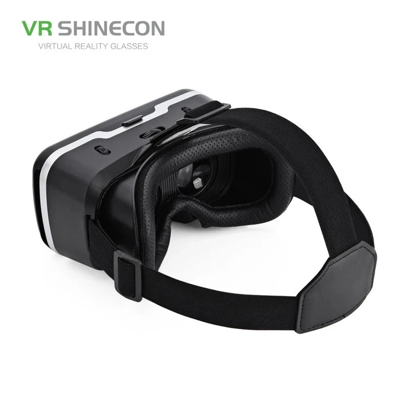 Shinecon VR Glasses 3D Virtual Reality Headset Devices Viar Helmet Goggle Lenses Smart For Phone Cell Smartphone With Controller - Chic Cart