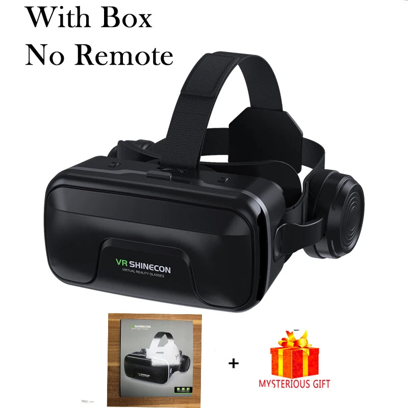 Shinecon VR Glasses 3D Headset Virtual Reality Devices Helmet Viar Lenses Goggle For Smartphone Cell Phone Smart With Controller - Chic Cart