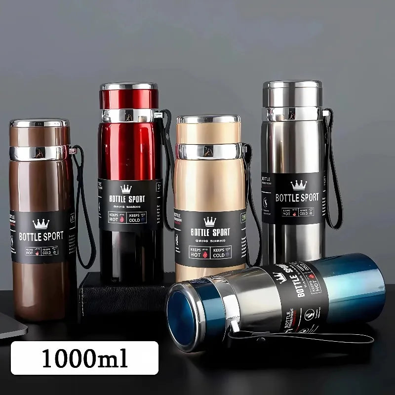 1L Thermal Water Bottle Keep Cold and Hot Thermos for Water Tea Coffee Vacuum Flasks Stainless Steel Thermos Bottle - Chic Cart