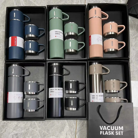 Stainless Steel Vacuum Insulated Bottle, Portable Bottle, Office Gift Set, Business Style Coffee Mug, Thermal Mug, 500ml, 304 - Chic Cart