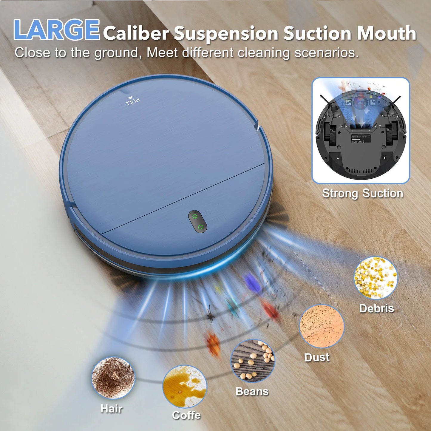 GOOVI BR151 Robot Vacuum Cleaner 6000Pa Strong Suction 2500mAh Battery 3in1 Mopping Sweeping Suction Smart Home Support Wifi - Chic Cart